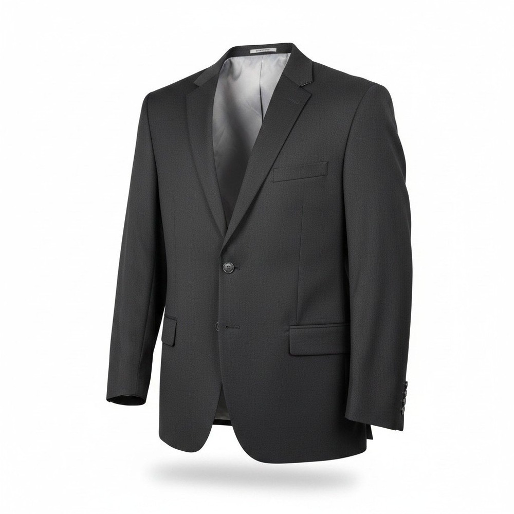 Haggar Suit Set Mens 40Wx30L Black New‎ Two-Piece Jacket and Pant Set